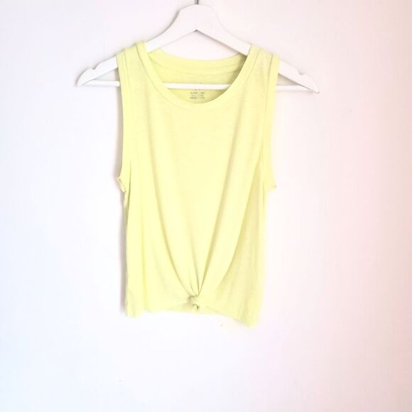 Aerie Highlighter Yellow Knotted Tank Size S - Picture 1 of 2